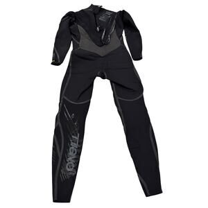 *R47 O'NEILL Men's Psycho 2 Zen Zip 3/2mm Full Wetsuit Black Size MS